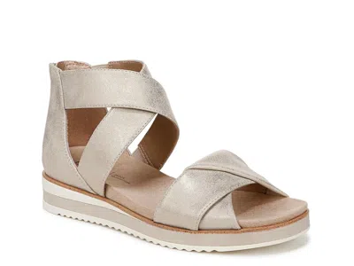 Lifestride Wide Width Zoom Platform Sandal In Brown