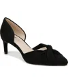 Lifestride Women's Abby Pointed Toe Pumps In Black Microsuede