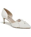 Lifestride Women's Abby Pointed Toe Pumps In Bright White Faux Leather