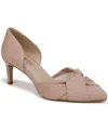 Lifestride Women's Abby Pointed Toe Pumps In True Blush Microsuede
