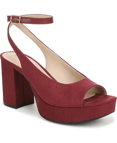 Lifestride Aliyah Ankle Strap Platform Sandal In Red