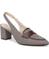 Lifestride Women's Angel Pointed Toe Block Heel Slingback Pumps In Brown