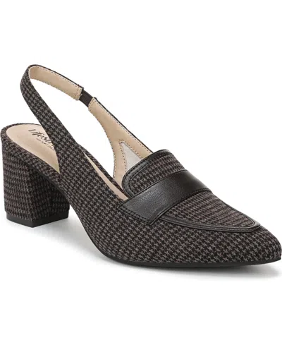 Lifestride Angel Slingback Pointed Toe Loafer Pump In Black