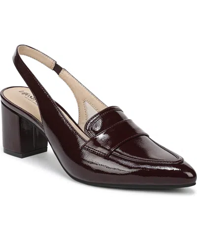 Lifestride Angel Slingback Pointed Toe Loafer Pump In Brown
