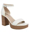 Lifestride Ashland Ankle Strap Platform Sandal In White
