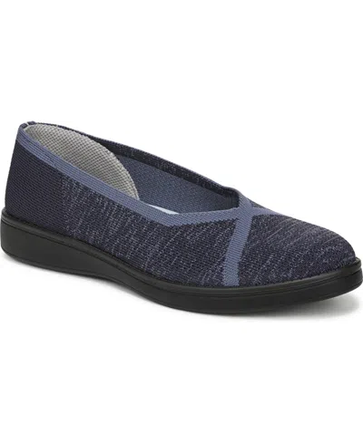 Lifestride Women's Award Washable Round Toe Ballerina Flats In Blue