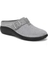 Lifestride Women's Balance-knit Washable Round Toe Clogs In Gray