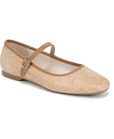 Lifestride Women's Beloved 2 Mary Jane Flats In Natural Tan Faux Raffia