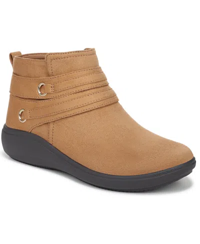Lifestride Women's Brave Zipper Ankle Booties In Brown