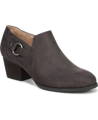 Lifestride Women's Brianna Zipper Short Booties In Brown