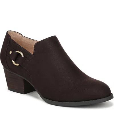 Lifestride Women's Brianna Zipper Short Booties In Brown