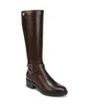 Lifestride Brittany Womens Zipper Manmade Knee-high Boots In Dark Brown Faux Leather