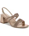 Lifestride Women's Celeste Angled Block Heel Square Open Toe Dress Slingbacks In Rosegold