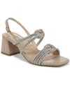 Lifestride Women's Celeste Angled Block Heel Square Open Toe Dress Slingbacks In Taupe