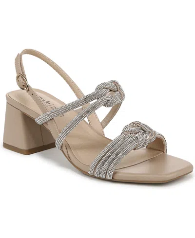 Lifestride Women's Celeste Angled Block Heel Square Open Toe Dress Slingbacks In Taupe