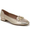 Lifestride Vivienne Pld Womens Slip On Comfort Ballet Flats In Gold Faux Leather
