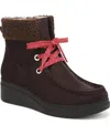Lifestride Women's Devon Wedge Zip Short Boots In Brown