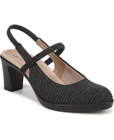 Lifestride Women's Evoke Block Heel Slingback Pumps In Black