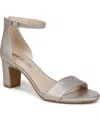Lifestride Florence Ankle Strap Sandal In Bronze Faux Leather