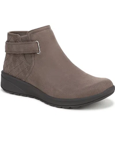 Lifestride Women's Gaze Washable Zipper Short Booties In Brown