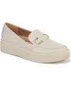 Lifestride Women's Geneva-bit Closed Round Toe Platform Loafers In Bone Faux Leather