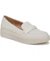 Lifestride Women's Geneva-chop Closed Round Toe Platform Penny Loafers In Cloud White Faux Leather