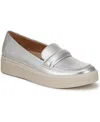 Lifestride Geneva Slip-on Platform Sneaker In Silver Faux Leather