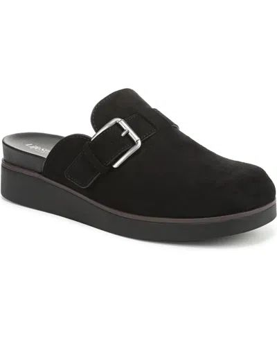 Lifestride Women's Gillian Square Toe Mule Clogs In Black