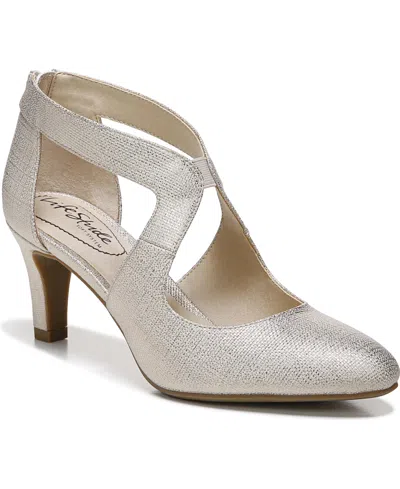 Lifestride Women's Giovanna 2 Dress Pumps In Light Gold Faux Leather
