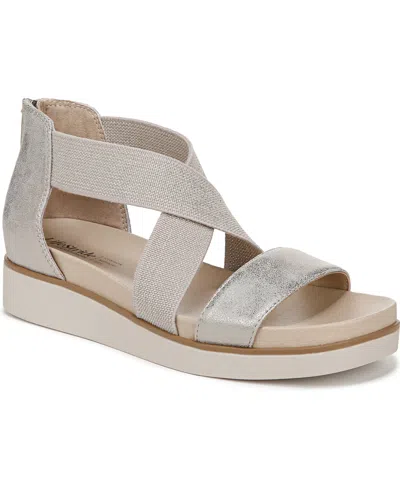 Lifestride Women's Giselle Sport Platfform Sandals In Taupe Faux Leather