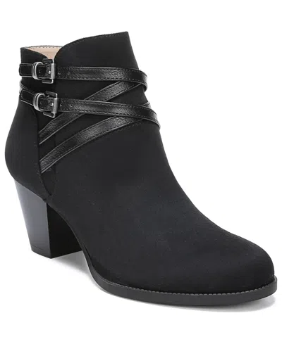 Lifestride Women's Jezebel Ankle Booties In Black Fabric,faux Leather