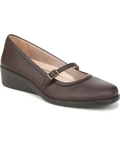 Lifestride Jolene Wedge Mary Jane Flat In Burgundy