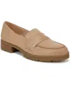 Lifestride Women's London Lug Sole Penny Loafers In Bamboo Tan Microfiber