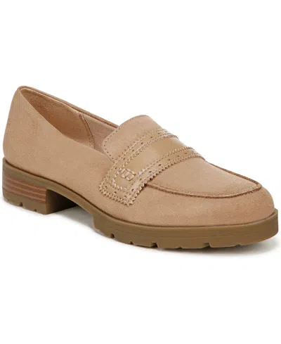 Lifestride Women's London Lug Sole Penny Loafers In Bamboo Tan Microfiber