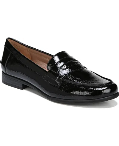 Lifestride Women's Madison Slip On Penny Loafers In Black Faux Leather