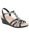 Lifestride Miami Slingback Wedge Sandal In Black