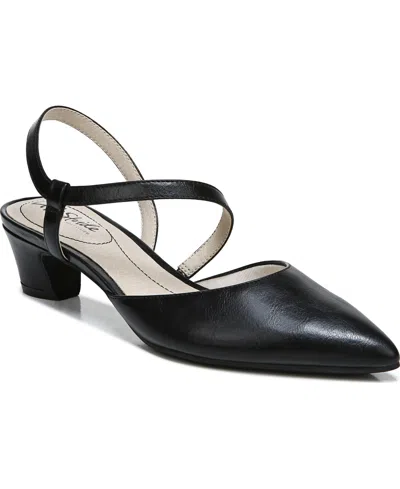 Lifestride Women's Minimalist Slingback Kitten Heel Pumps In Black