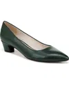 Lifestride Women's Minx Kitten Heel Pumps In Tartan Green Faux Leather
