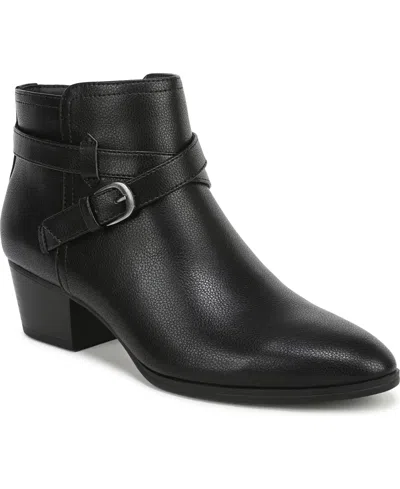 Lifestride Women's Oaklyn Zip Short Pointed Toe Booties In Black