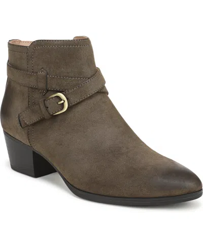 Lifestride Women's Oaklyn Zip Short Pointed Toe Booties In Green