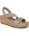 LIFESTRIDE WOMEN'S ODETTE SQUARE OPEN TOE WEDGE SANDALS