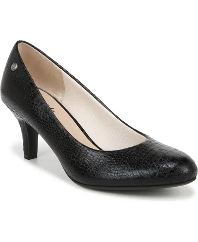 Lifestride Women's Parigi Dress Pumps In Black Croc Faux Leather
