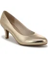 Lifestride Women's Parigi Dress Pumps In Gold Faux Leather