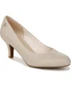 Lifestride Women's Parigi Dress Pumps In Platino Gold Faux Leather