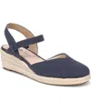 Lifestride Pilar Slingback Espadrille Platform Wedge Sandal In Blue