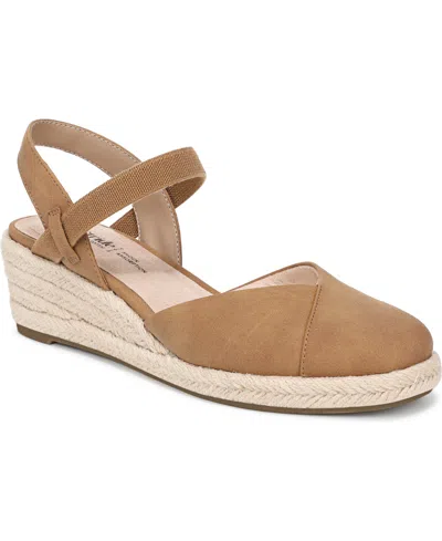 Lifestride Women's Pilar Espadrille Wedge Sandals In Tan Brown