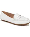 Lifestride Women's Riviera Slip On Penny Loafers In Bright White Faux Leather