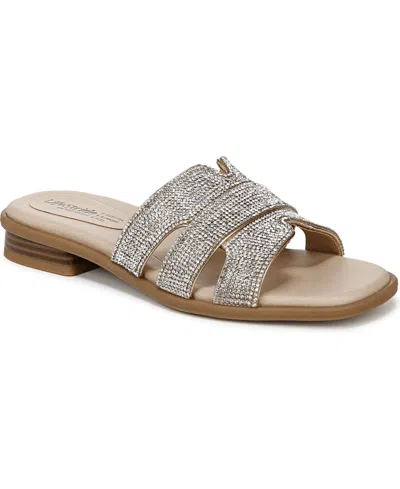 LIFESTRIDE WOMEN'S ROYALTY BLING SQUARE TOE SLIDE SANDALS