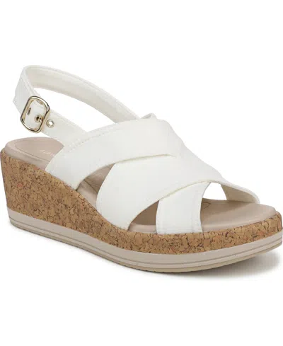 Lifestride Wide Width Rye Wedge Sandal In White