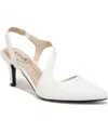 Lifestride Santorini Asymmetric Pointed Toe Pump In Bright White Faux Leather